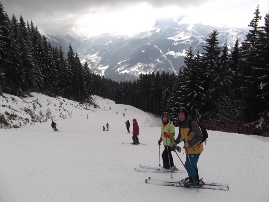 Part of the World Cup downhill, Les Houches