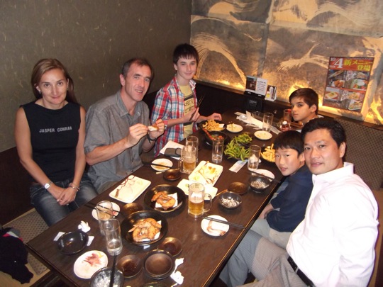 Meal with Noguchis in Shinjuku