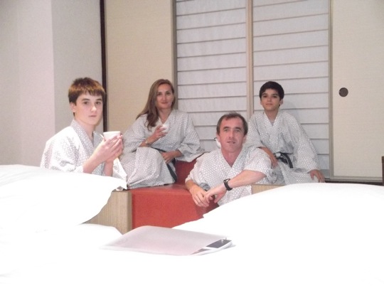 Relaxing in our yukatas