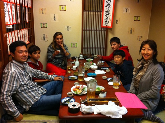 After a long day's walk in Kyoto, meal in izakaya