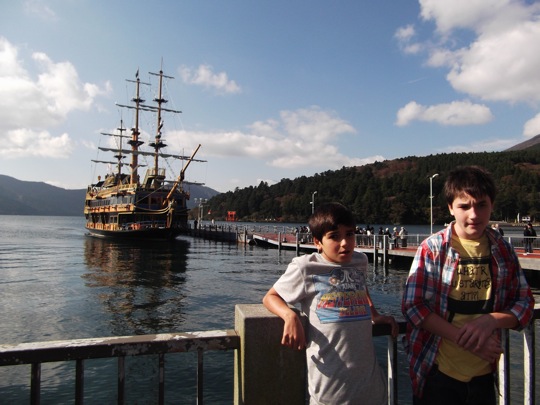The famous pirate ships of Hakone